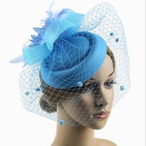 Elegant Royal Pillbox Lace Dotted Veil Hat Fascinator by Beloved Milline…